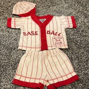 Vintage TYKE-OONS Baseball All Star Club Baby Outfit (12mos.)
